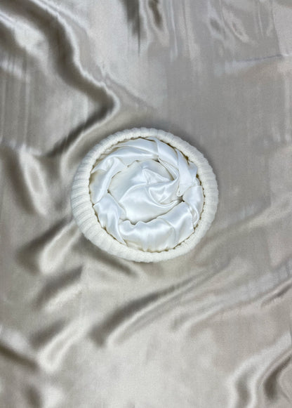 Bonnet d'hiver en soie et laine 100%