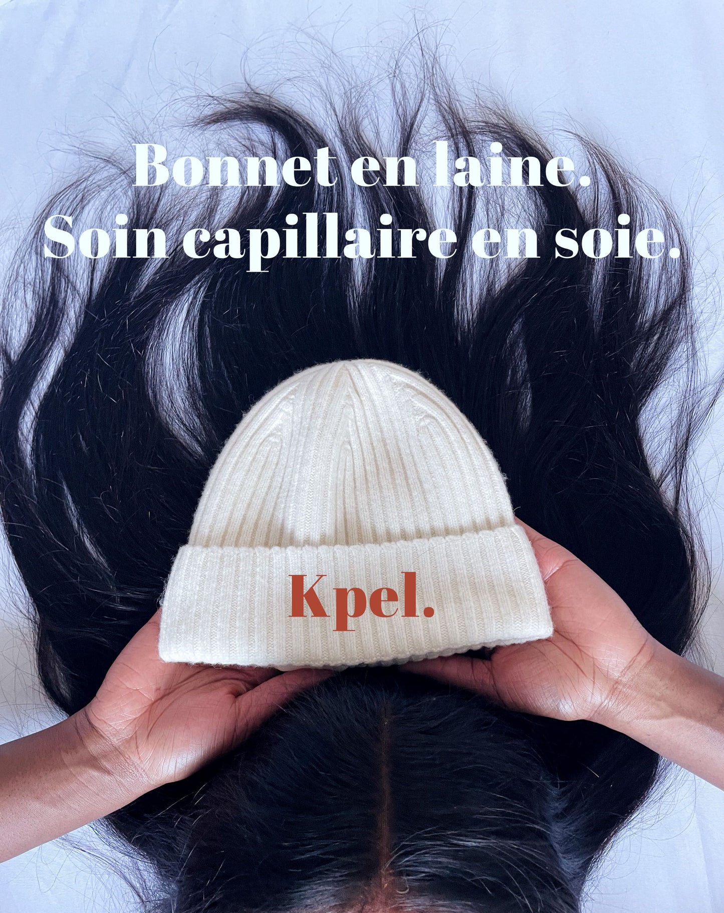 Bonnet d'hiver en soie et laine 100%